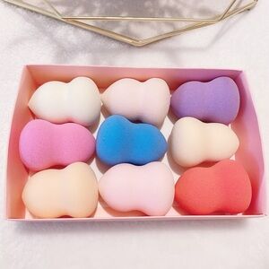9 Assorted Beauty Blender Makeup Sponges  with box